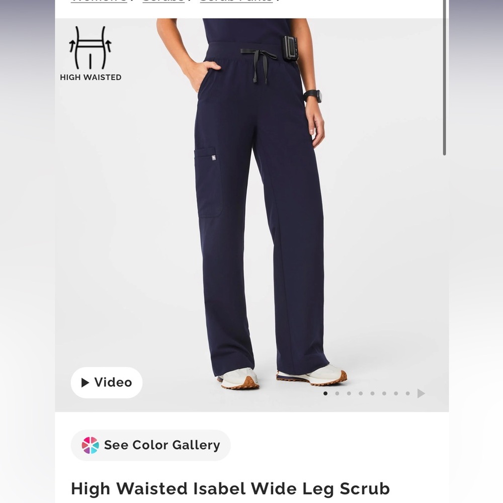Figs Deep Blue Scrub Pants